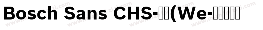 Bosch Sans CHS-普通(We字体转换